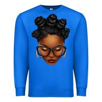 True Royal afro woman with bantu knots Premium Sweatshirt - texasbilliewilder