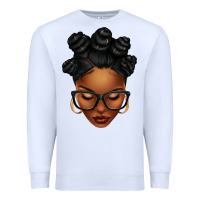 White afro woman with bantu knots Premium Sweatshirt - texasbilliewilder