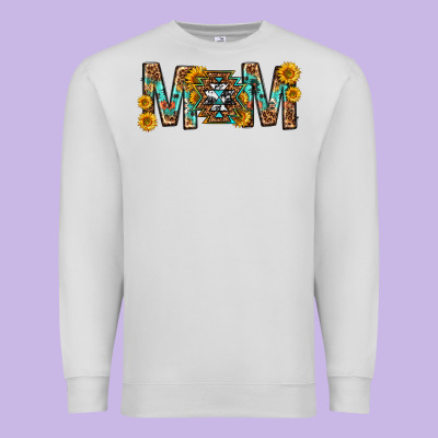 Mom With Aztec Mothers Day Premium Sweatshirt Designed By Texasbilliewilder
