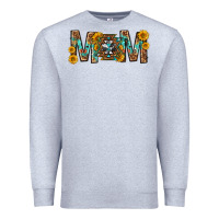 Heather Grey mom with aztec mothers day Premium Sweatshirt - texasbilliewilder