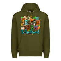 Army Green teach them to be kind with pumpkins and fall Premium Hoodie - AdoDesignShop