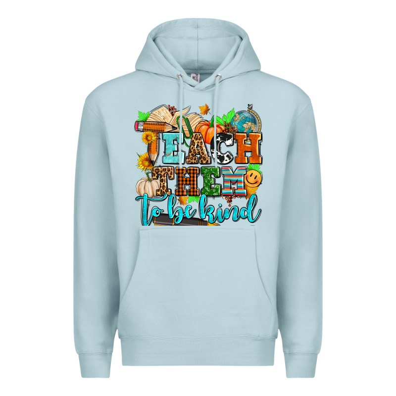 Teach Them To Be Kind With Pumpkins And Fall Premium Hoodie by AdoDesignShop | Teevron