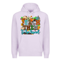 Lilac teach them to be kind with pumpkins and fall Premium Hoodie - AdoDesignShop