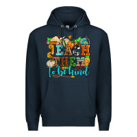Navy teach them to be kind with pumpkins and fall Premium Hoodie - AdoDesignShop
