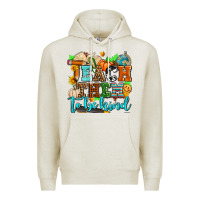 Oatmeal Heather teach them to be kind with pumpkins and fall Premium Hoodie - AdoDesignShop