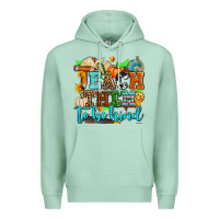 Seafoam teach them to be kind with pumpkins and fall Premium Hoodie - AdoDesignShop