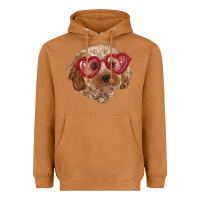 Meerkat toy poodle with love glasses Heavyweight Hoodie - RanaPortraitStore