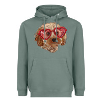 Sage toy poodle with love glasses Heavyweight Hoodie - RanaPortraitStore