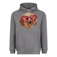 Storm toy poodle with love glasses Heavyweight Hoodie - RanaPortraitStore