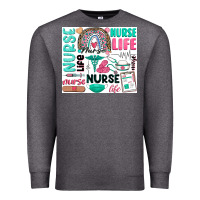 Charcoal Heather nurse life Premium Sweatshirt - Zillion Design Studio