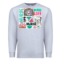 Heather Grey nurse life Premium Sweatshirt - Zillion Design Studio