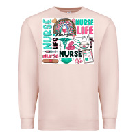 Pale Pink nurse life Premium Sweatshirt - Zillion Design Studio