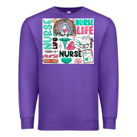 Purple nurse life Premium Sweatshirt - Zillion Design Studio