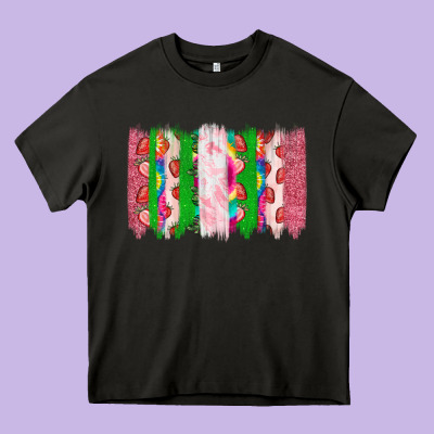 Summer Brushstrokes Heavy Core Tee Designed By Cowhidedigitalart