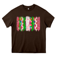 Chocolate Brown summer brushstrokes Heavy Core Tee - CowhideDigitalArt