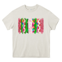 Cream summer brushstrokes Heavy Core Tee - CowhideDigitalArt