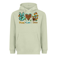 Matcha peace love jesus Heavyweight Hoodie - texasbilliewilder