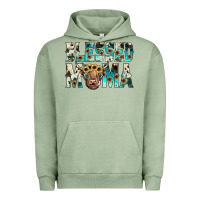 Pigment Oil Green blessed mama Urban Hoodie - JahusDesignShop