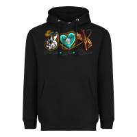 Black peace love rodeo Heavyweight Hoodie - texasbilliewilder