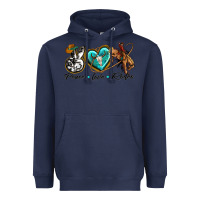 Navy peace love rodeo Heavyweight Hoodie - texasbilliewilder