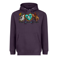 Plum peace love rodeo Heavyweight Hoodie - texasbilliewilder