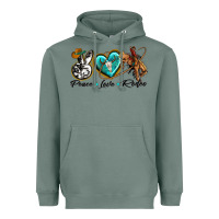 Sage peace love rodeo Heavyweight Hoodie - texasbilliewilder
