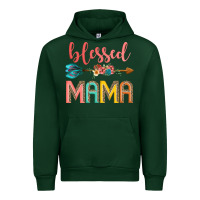 Forest Green blessed mama Urban Hoodie - JahusDesignShop
