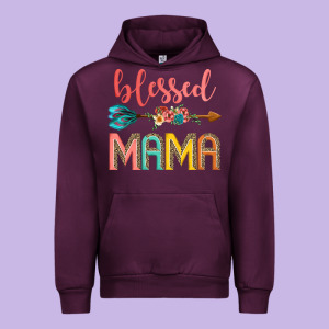 Blessed Mama Urban Hoodie Designed By Jahusdesignshop