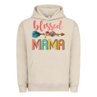 Pigment French Oak blessed mama Urban Hoodie - JahusDesignShop