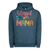 Pigment Midnight Navy blessed mama Urban Hoodie - JahusDesignShop