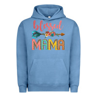 Pigment Pebble Blue blessed mama Urban Hoodie - JahusDesignShop