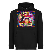 Black dia de los muertos Heavyweight Hoodie - Zillion Design Studio