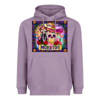Lavender dia de los muertos Heavyweight Hoodie - Zillion Design Studio