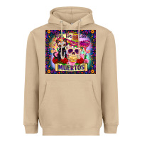 Mushroom dia de los muertos Heavyweight Hoodie - Zillion Design Studio