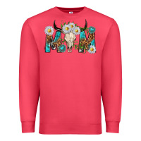 Cardinal mom with bull skull Premium Sweatshirt - texasbilliewilder