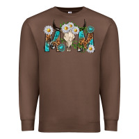 Chestnut mom with bull skull Premium Sweatshirt - texasbilliewilder