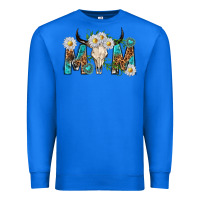 True Royal mom with bull skull Premium Sweatshirt - texasbilliewilder