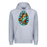 Heather Grey gemstone christmas Premium Hoodie - JahusDesignShop