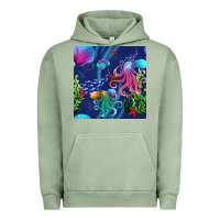 Pigment Oil Green undersea Urban Hoodie - BundleAndBundleShop