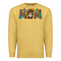 Antique Gold mom with bull skull Premium Sweatshirt - texasbilliewilder