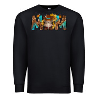 Black mom with bull skull Premium Sweatshirt - texasbilliewilder