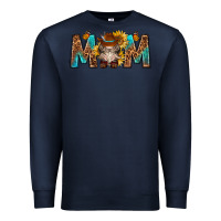 Navy mom with bull skull Premium Sweatshirt - texasbilliewilder