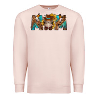 Pale Pink mom with bull skull Premium Sweatshirt - texasbilliewilder