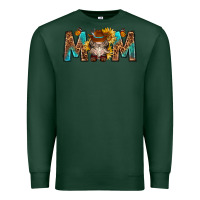 Sports Green mom with bull skull Premium Sweatshirt - texasbilliewilder