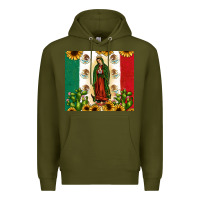Army Green our lady of guadalupe Premium Hoodie - JahusDesignShop