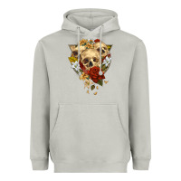 Moon Dust Triangle Flower Skeletons Heavyweight Hoodie - RanaPortraitStore