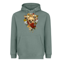 Sage Triangle Flower Skeletons Heavyweight Hoodie - RanaPortraitStore