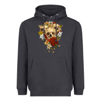 Triangle Flower Skeletons Heavyweight Hoodie | Teevron