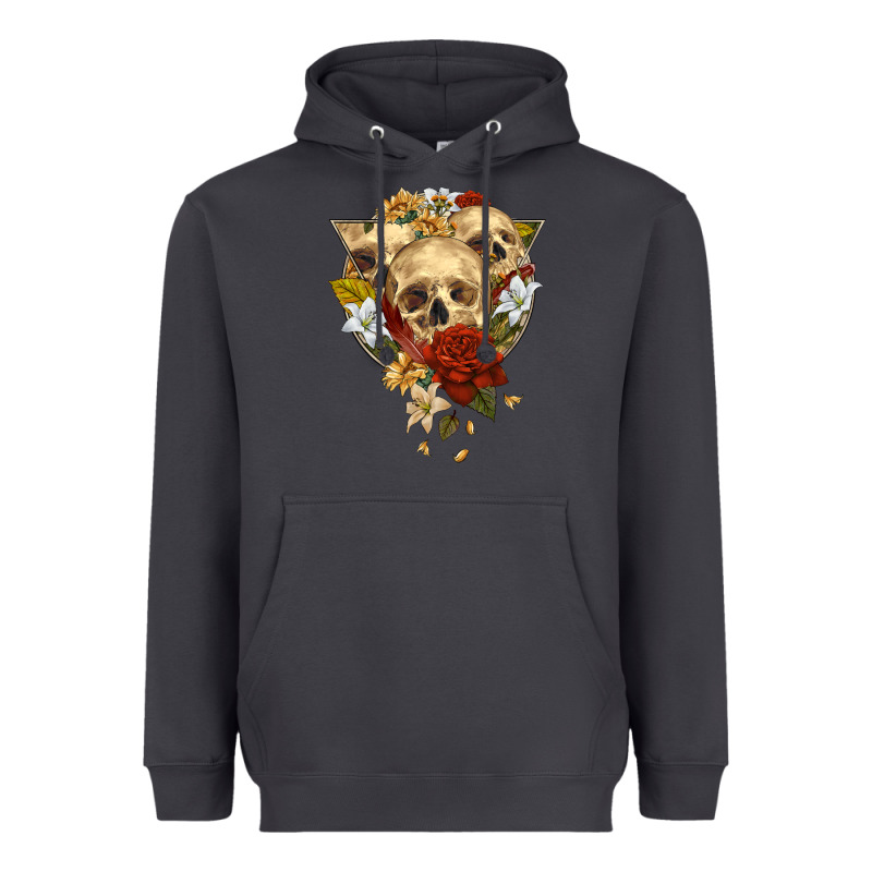 Triangle Flower Skeletons Heavyweight Hoodie by RanaPortraitStore | Teevron