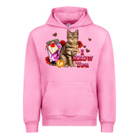 Fuchsia Pink i meow you Urban Hoodie - AdoDesignShop